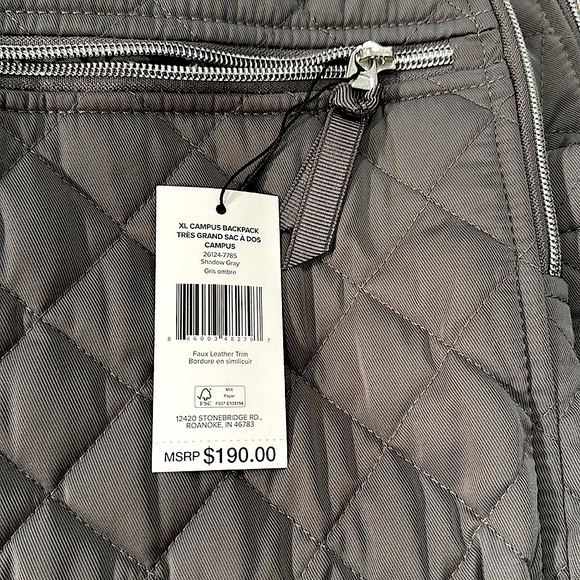 Vera Bradley Campus XL Backpack; Water-resistant Performance Twill - Picture 6 of 6